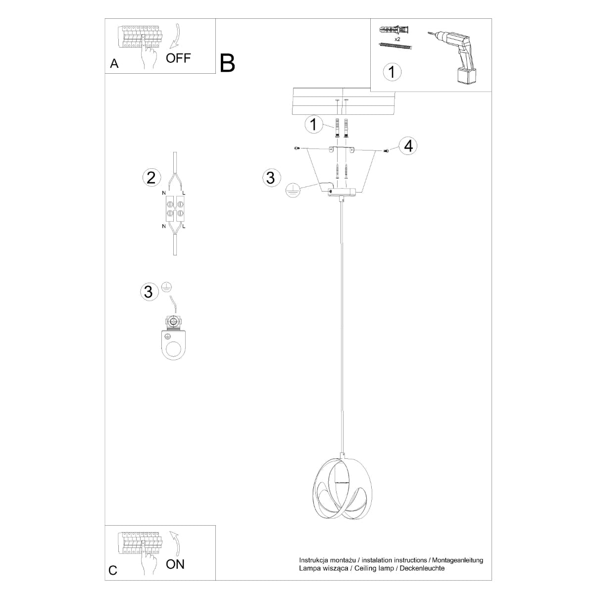 Hängeleuchte "TULOS 1" – Pendelleuchten in Schwarz | Dexity Lichtdesign