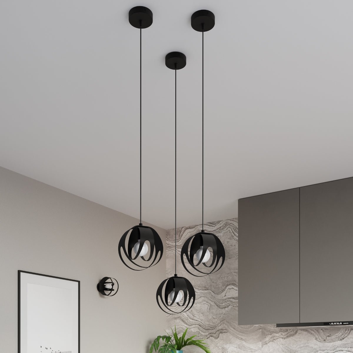 Hängeleuchte "TULOS 3L" – Pendelleuchten in Schwarz | Dexity Lichtdesign