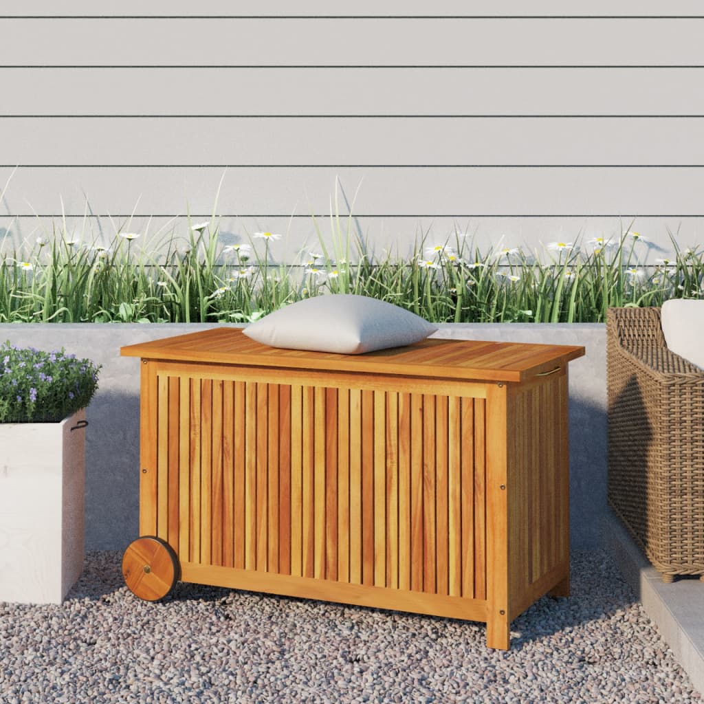 Gartenbox mit Rollen Akazienholz