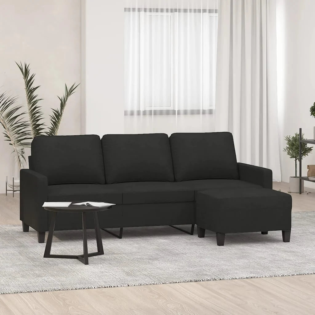 3-Sitzer Sofa mit Hocker 180 cm