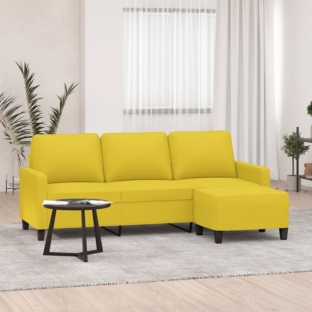 3-Sitzer Sofa mit Hocker 180 cm