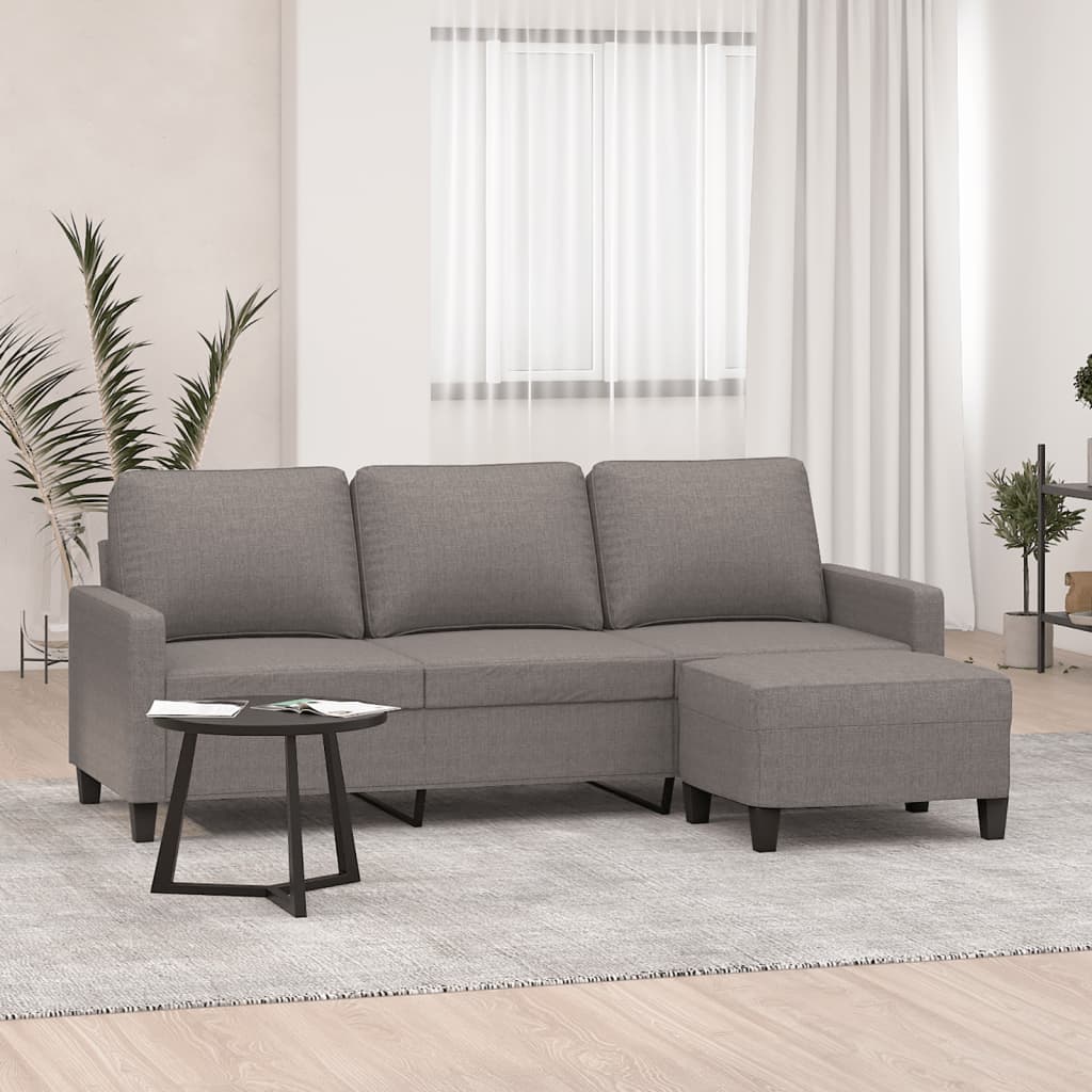 3-Sitzer Sofa mit Hocker 180 cm