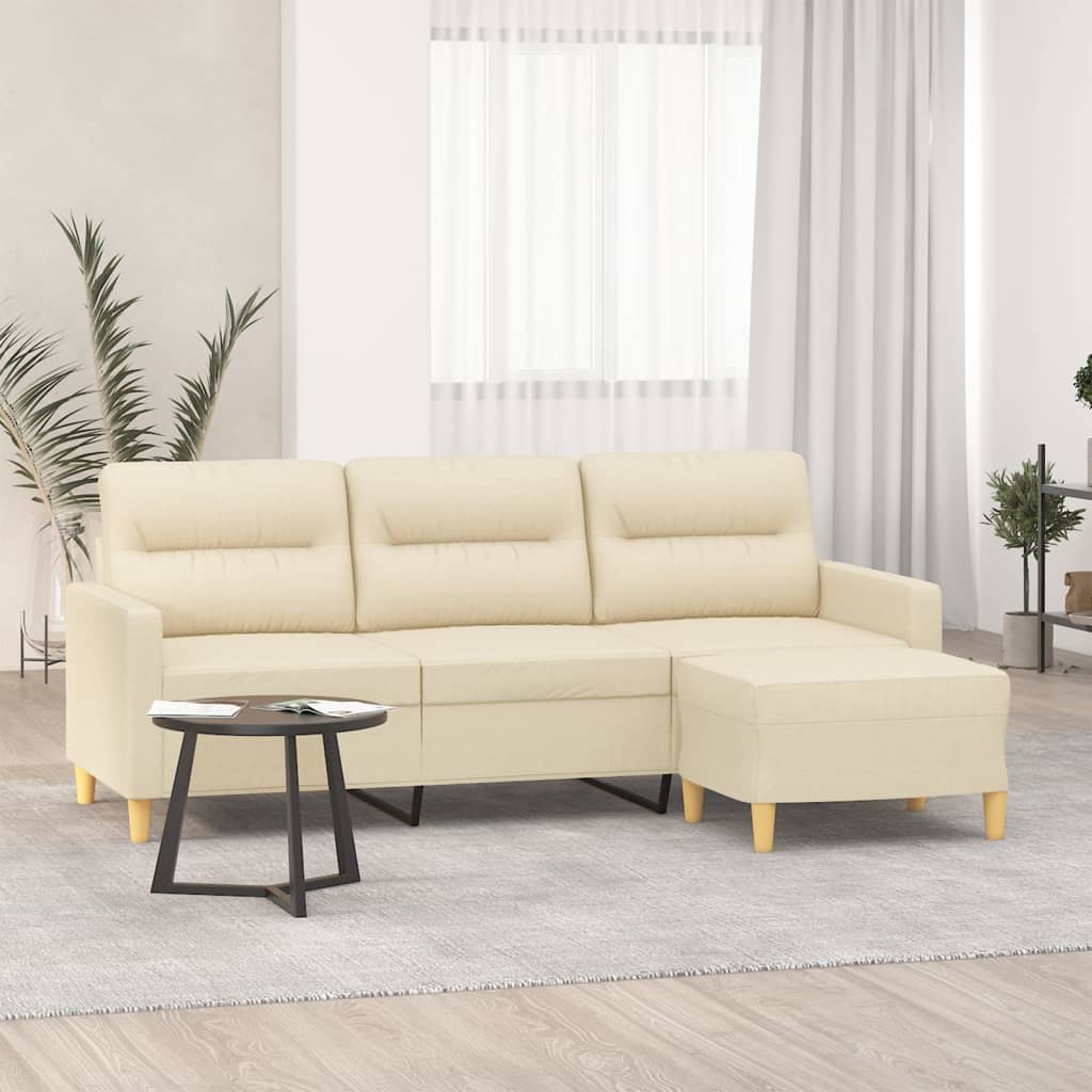 3-Sitzer Sofa mit Hocker 180 cm