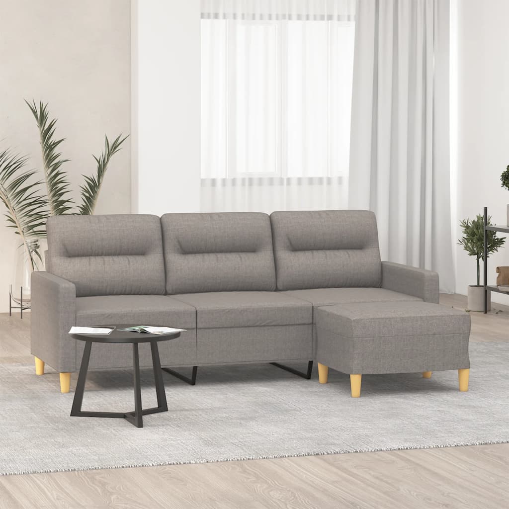 3-Sitzer Sofa mit Hocker 180 cm