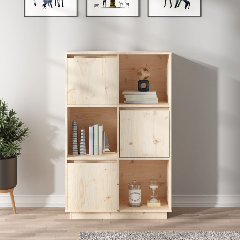 Highboard 74x35x117 cm Massives Kiefernholz