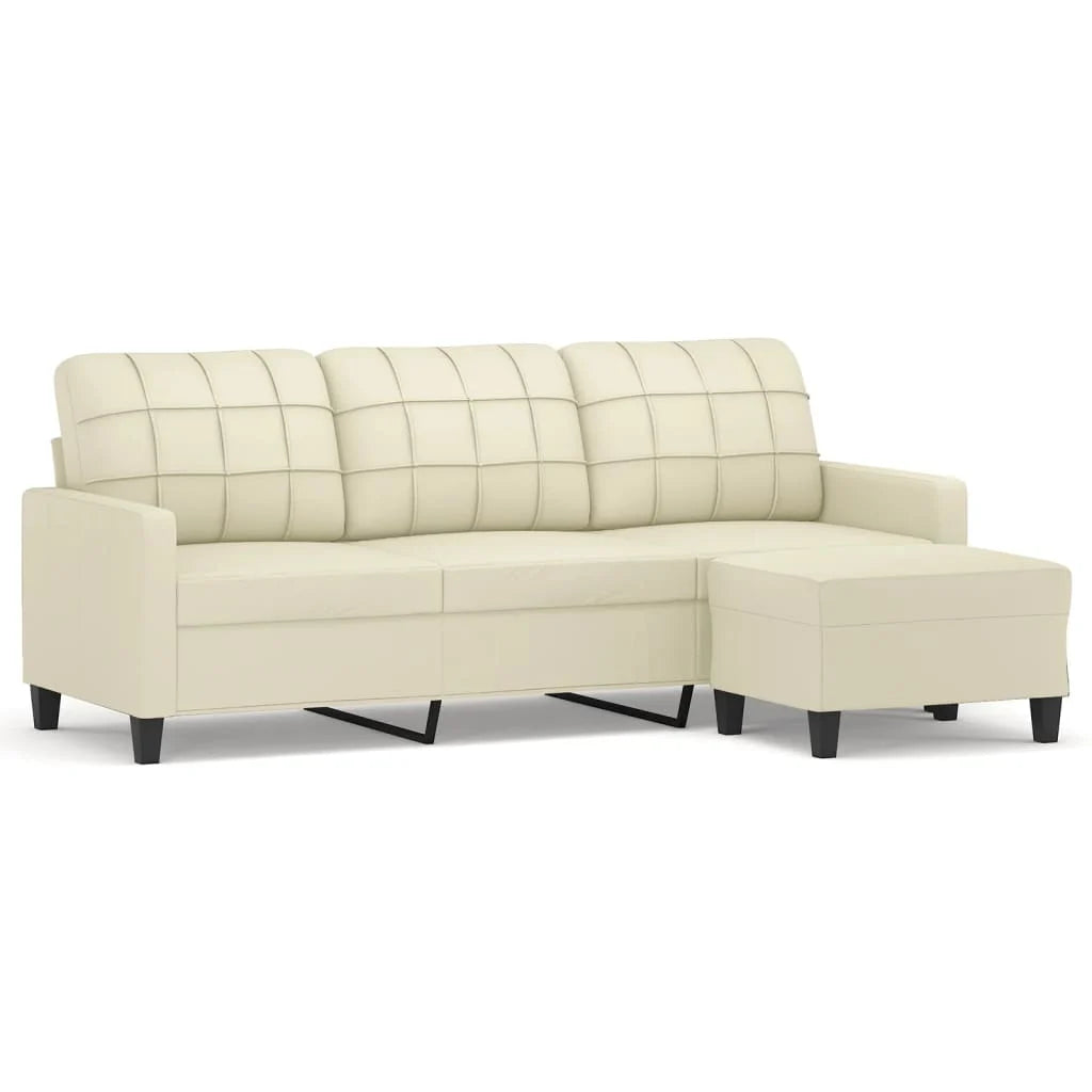 3-Sitzer Sofa mit Hocker 180 cm