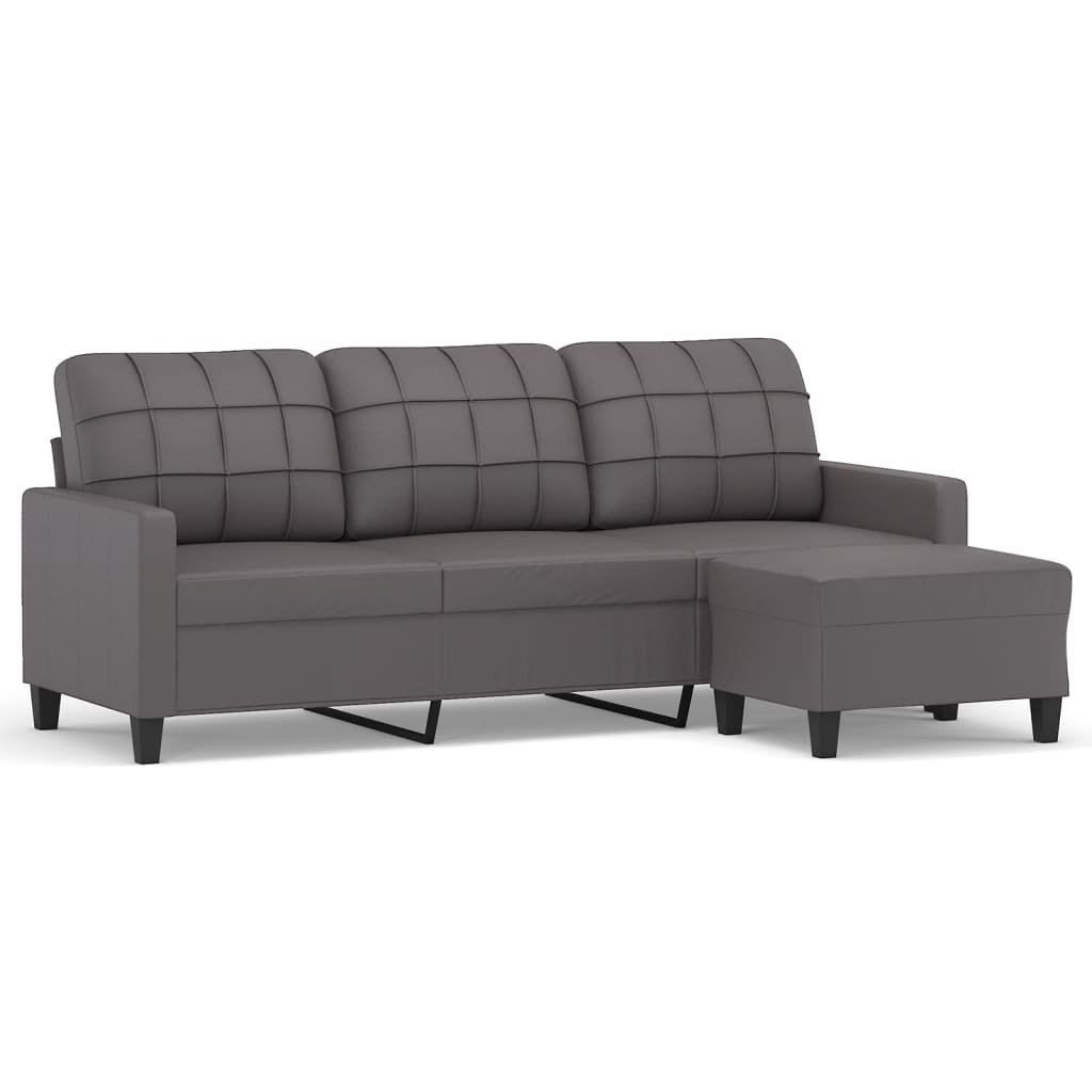 3-Sitzer Sofa mit Hocker 180 cm