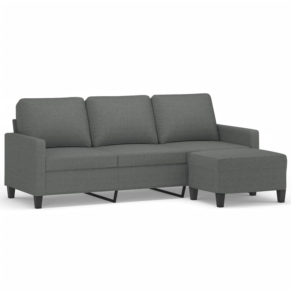 3-Sitzer Sofa mit Hocker 180 cm