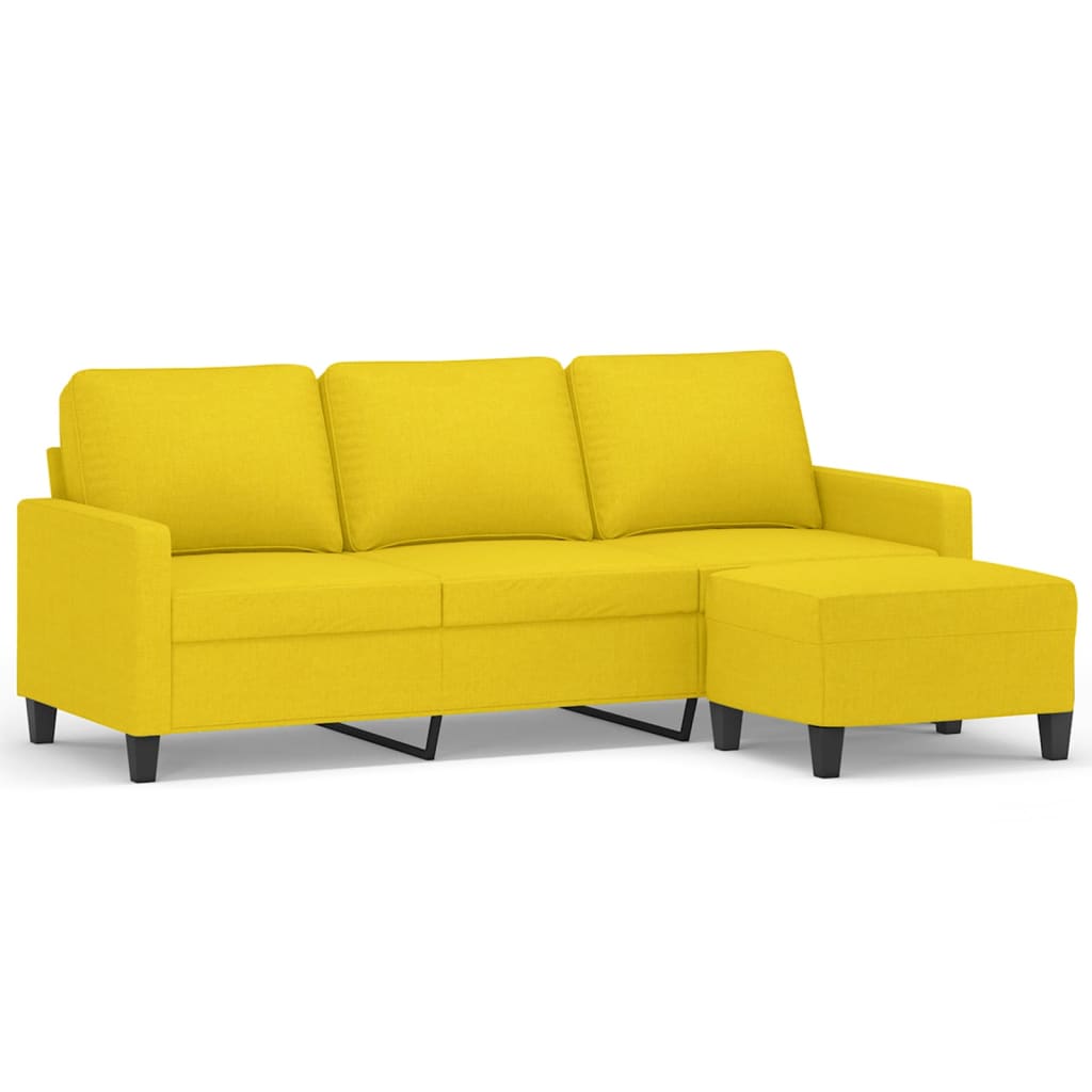 3-Sitzer Sofa mit Hocker 180 cm