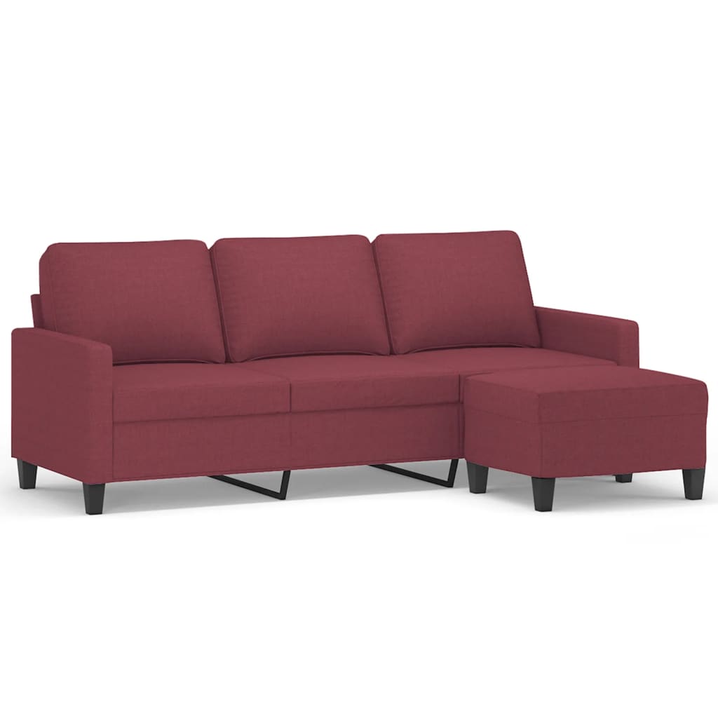 3-Sitzer Sofa mit Hocker 180 cm