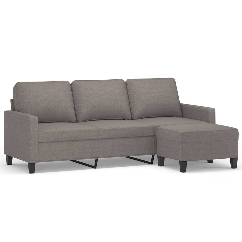 3-Sitzer Sofa mit Hocker 180 cm