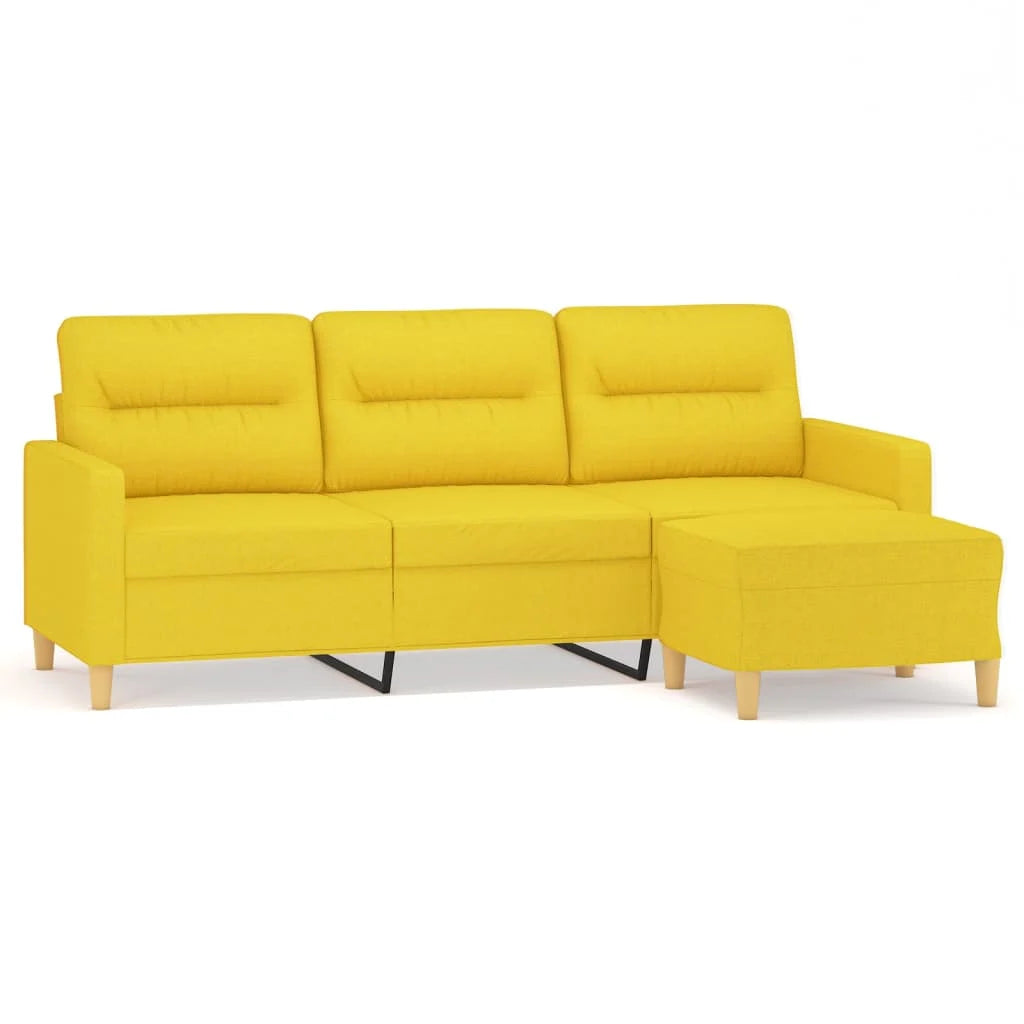 3-Sitzer Sofa mit Hocker 180 cm