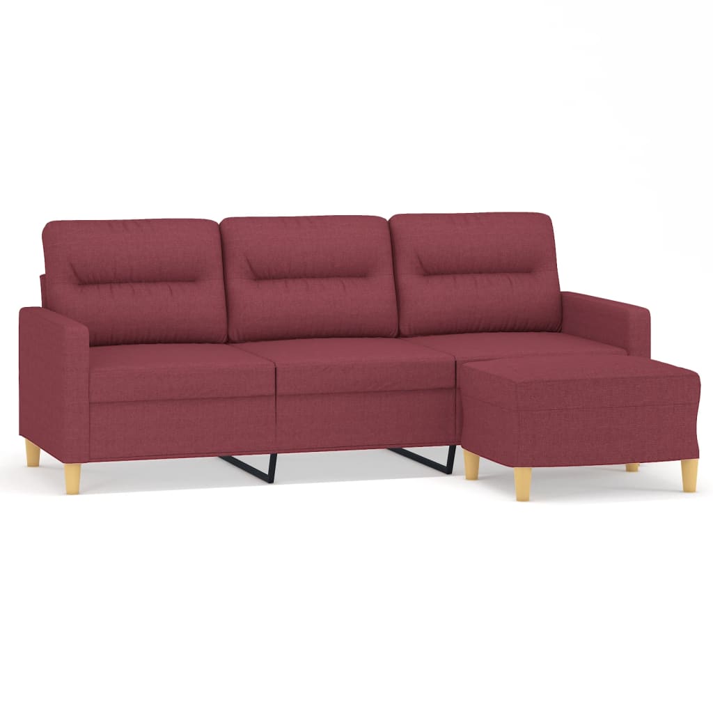 3-Sitzer Sofa mit Hocker 180 cm