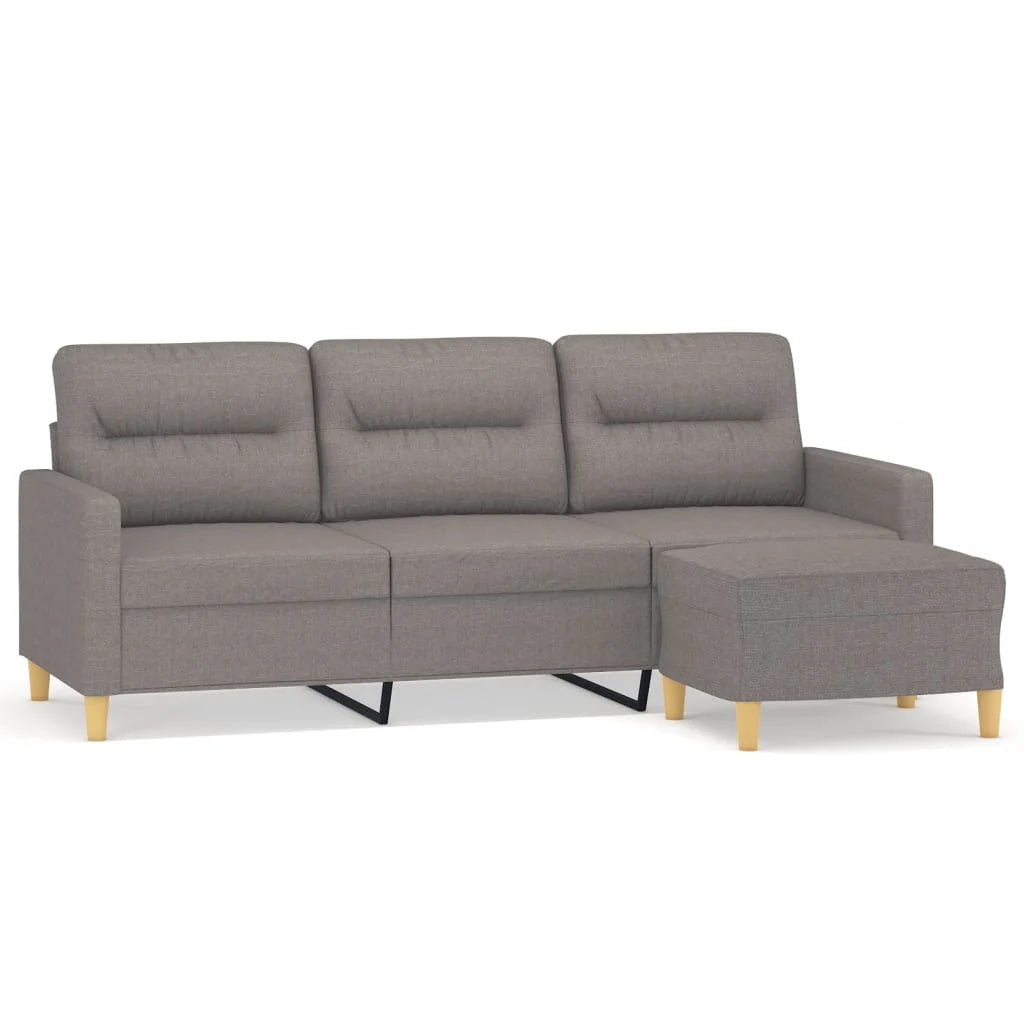 3-Sitzer Sofa mit Hocker 180 cm