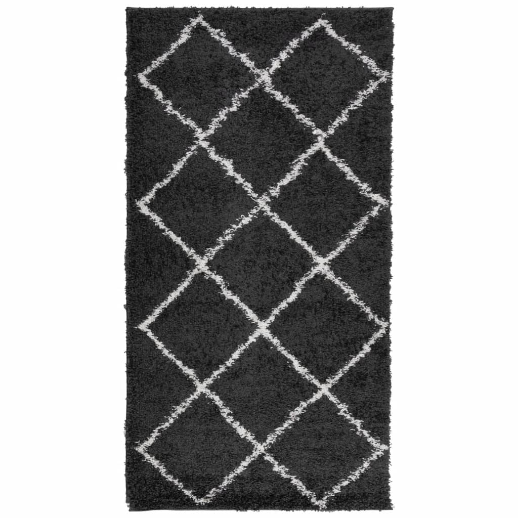 Shaggy-Teppich Schwarz - 30mm Hochflor