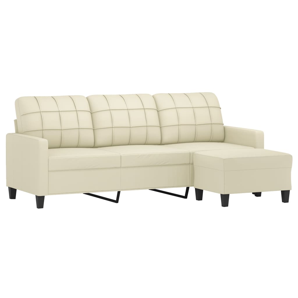 3-Sitzer Sofa mit Hocker 180 cm