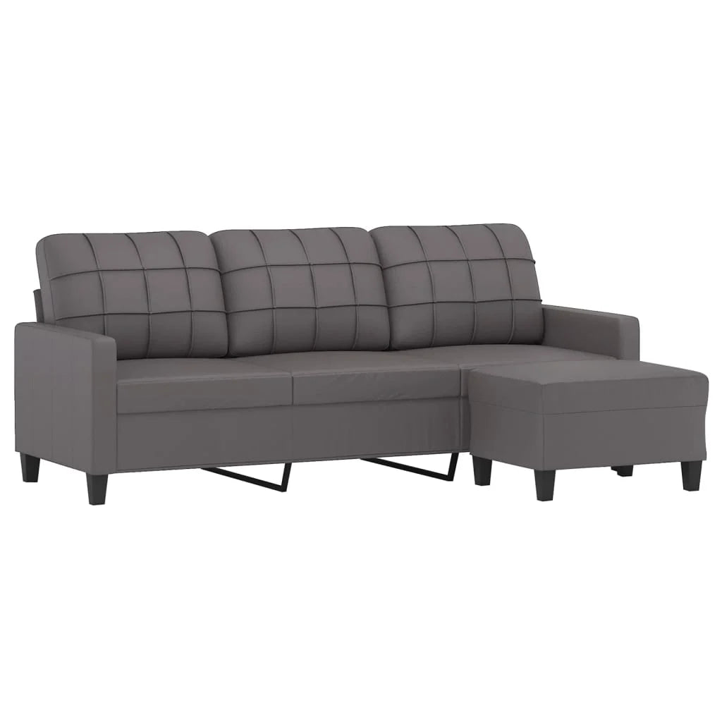 3-Sitzer Sofa mit Hocker 180 cm