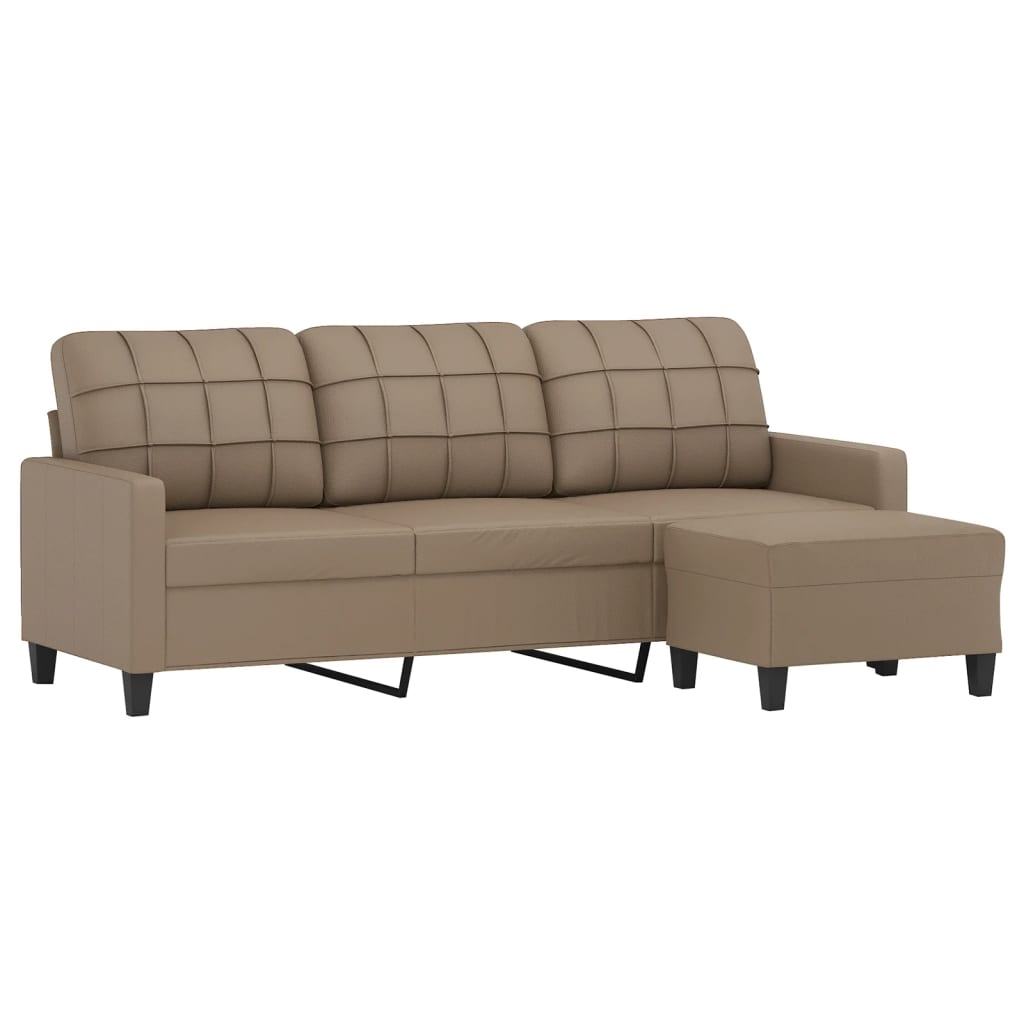 3-Sitzer Sofa mit Hocker 180 cm