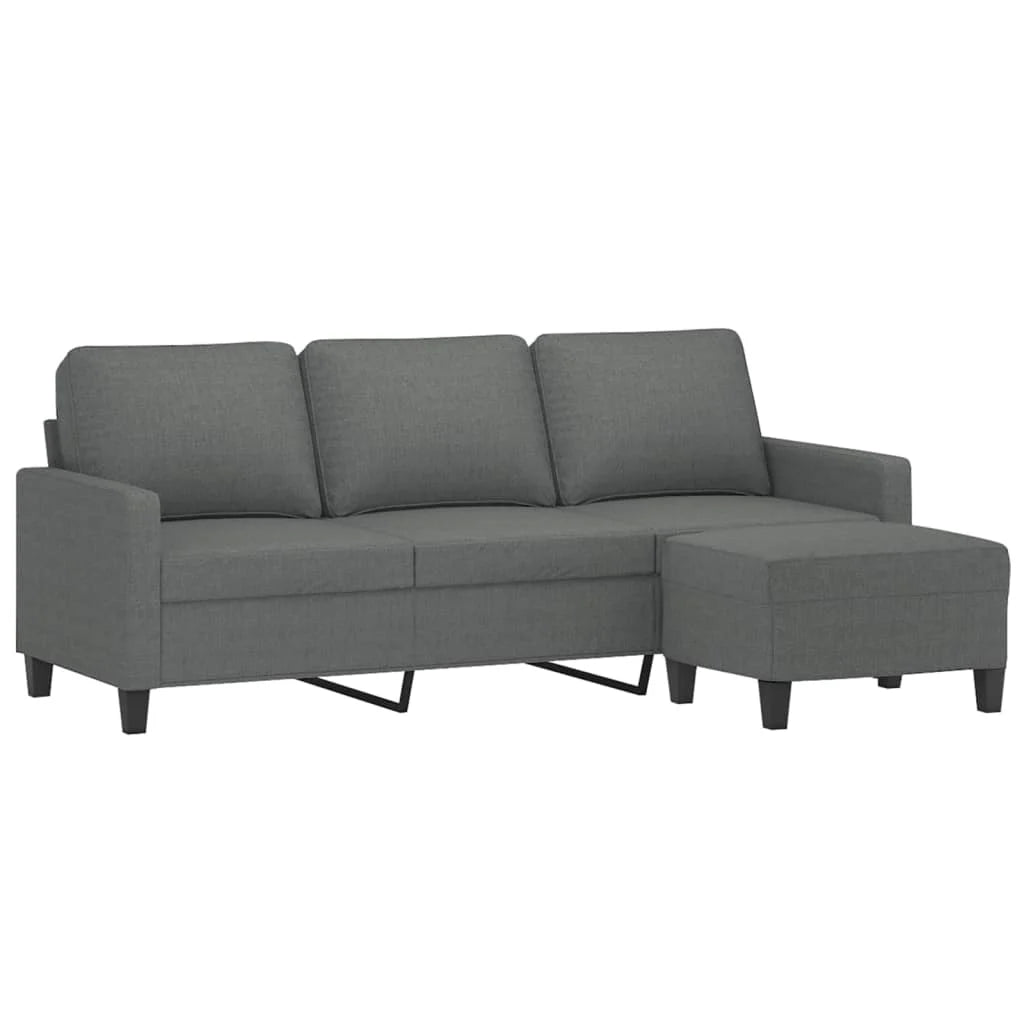 3-Sitzer Sofa mit Hocker 180 cm