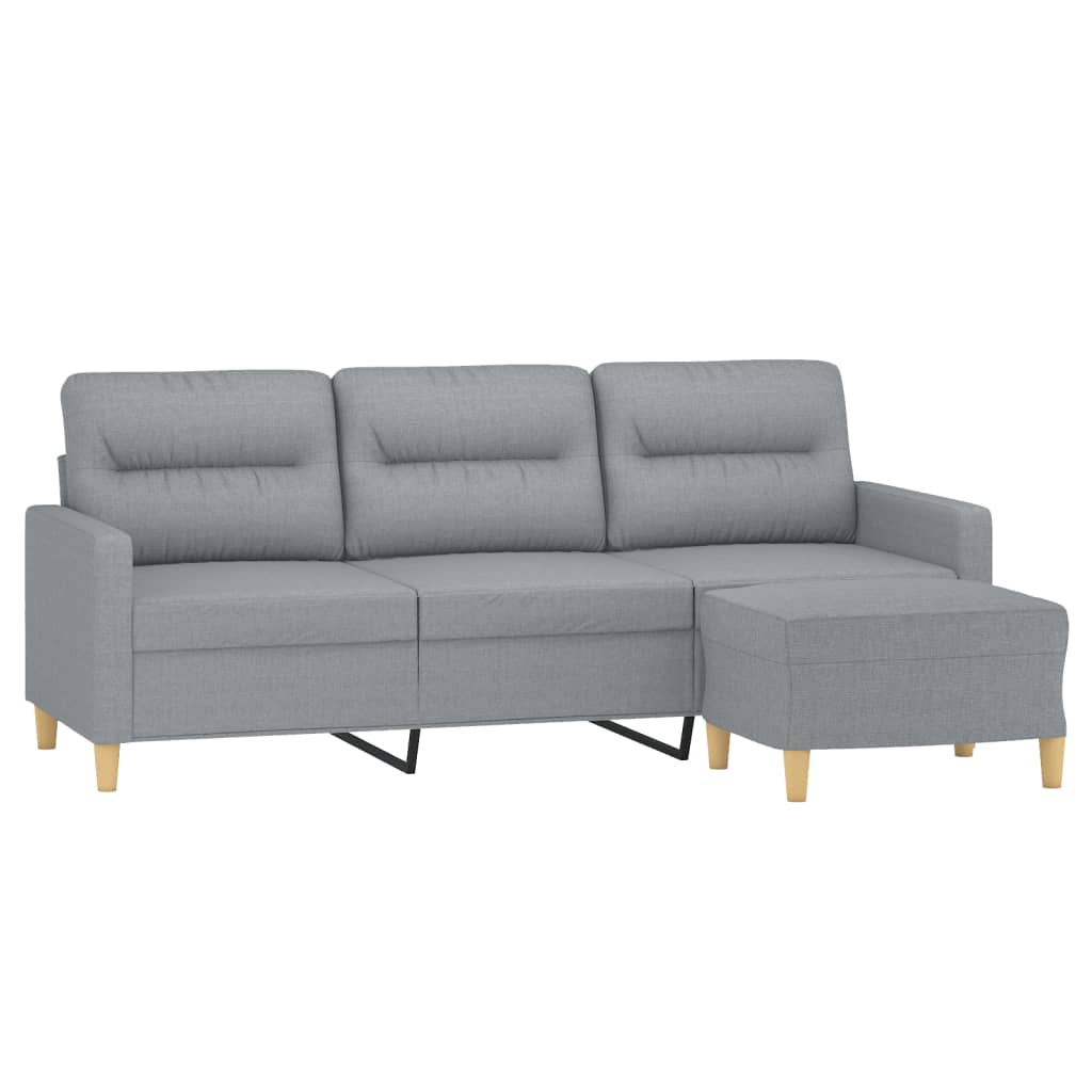 3-Sitzer Sofa mit Hocker 180 cm