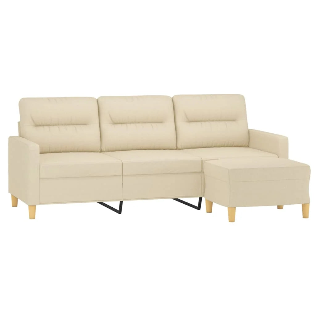 3-Sitzer Sofa mit Hocker 180 cm