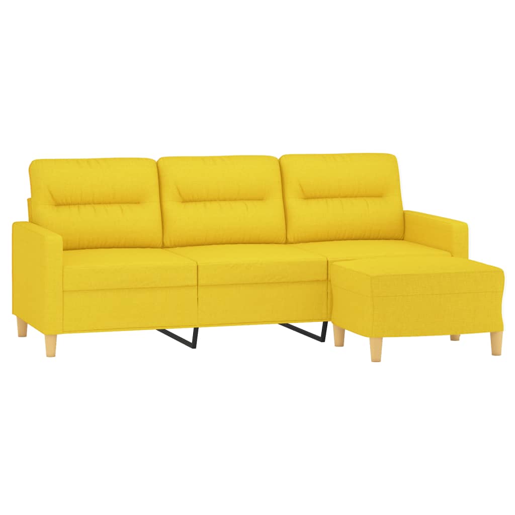 3-Sitzer Sofa mit Hocker 180 cm