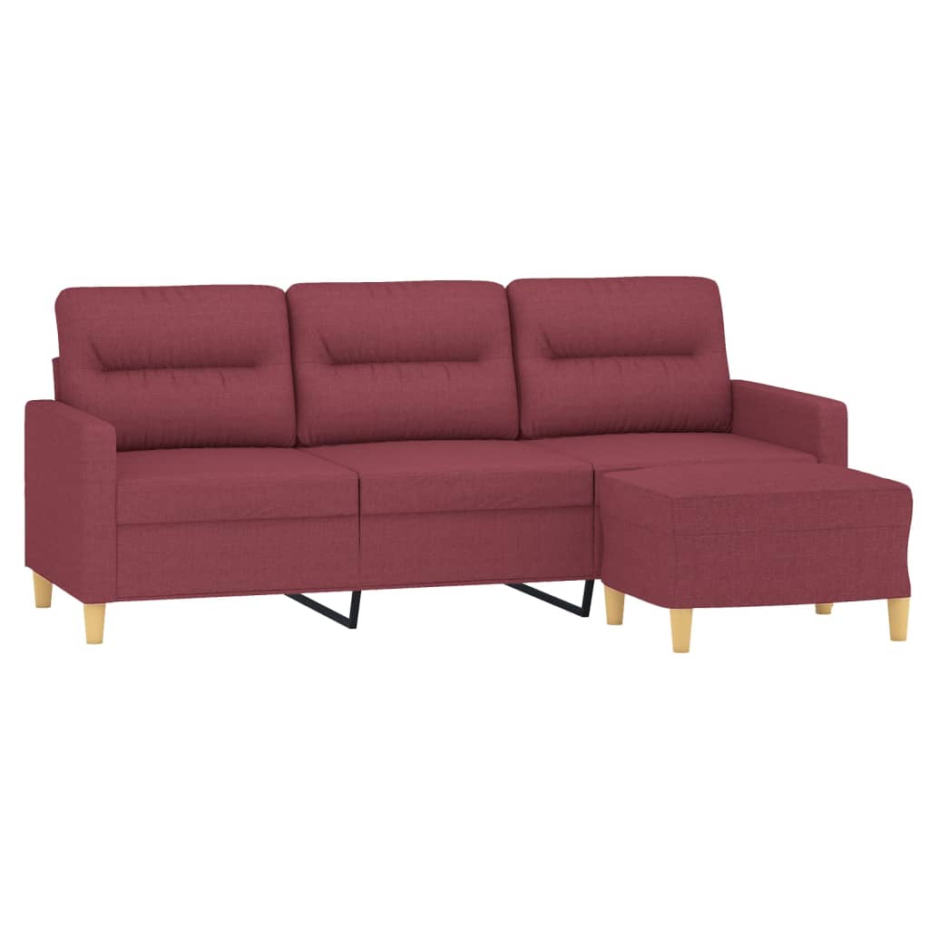 3-Sitzer Sofa mit Hocker 180 cm