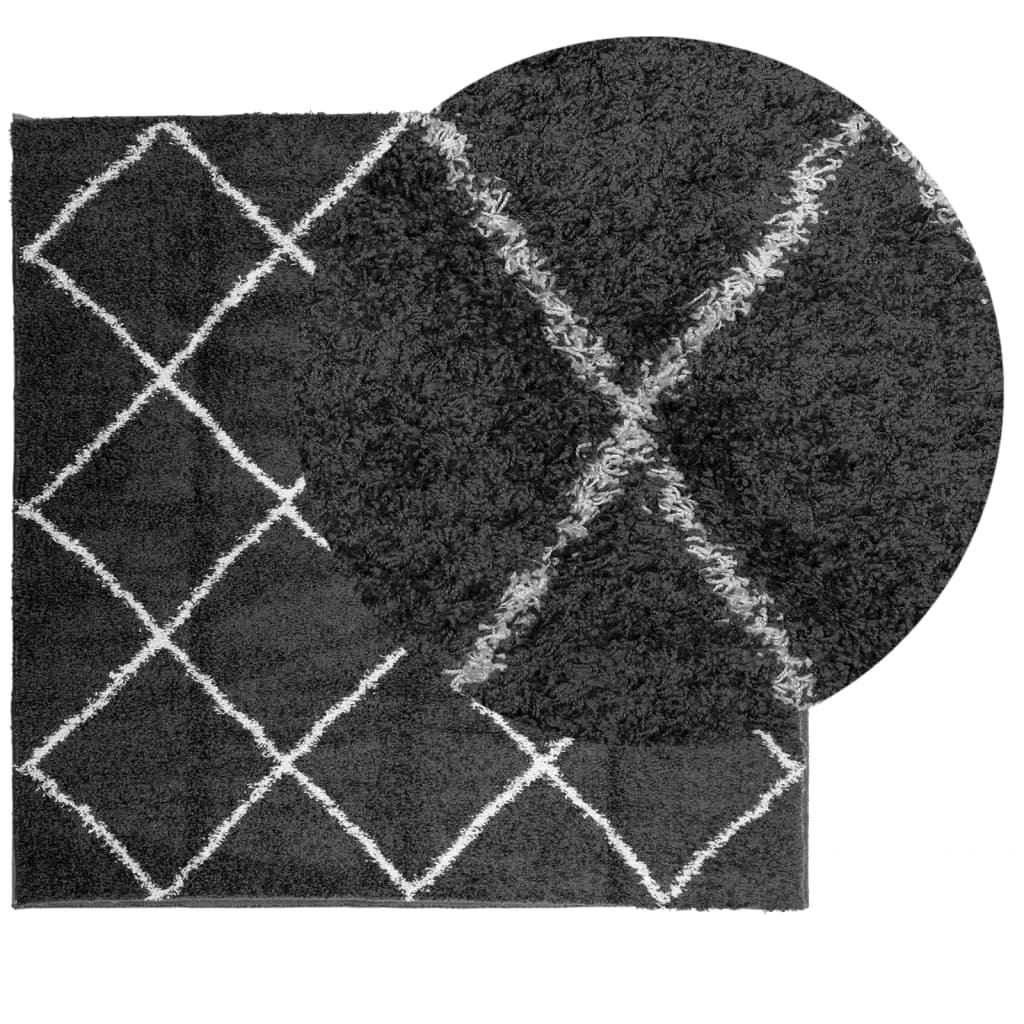 Shaggy-Teppich Schwarz - 30mm Hochflor