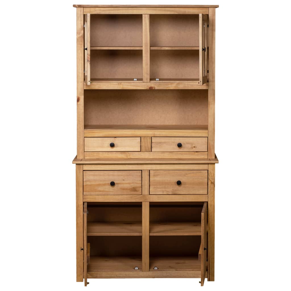 Highboard 93x40,5x180 cm Massives Kiefernholz