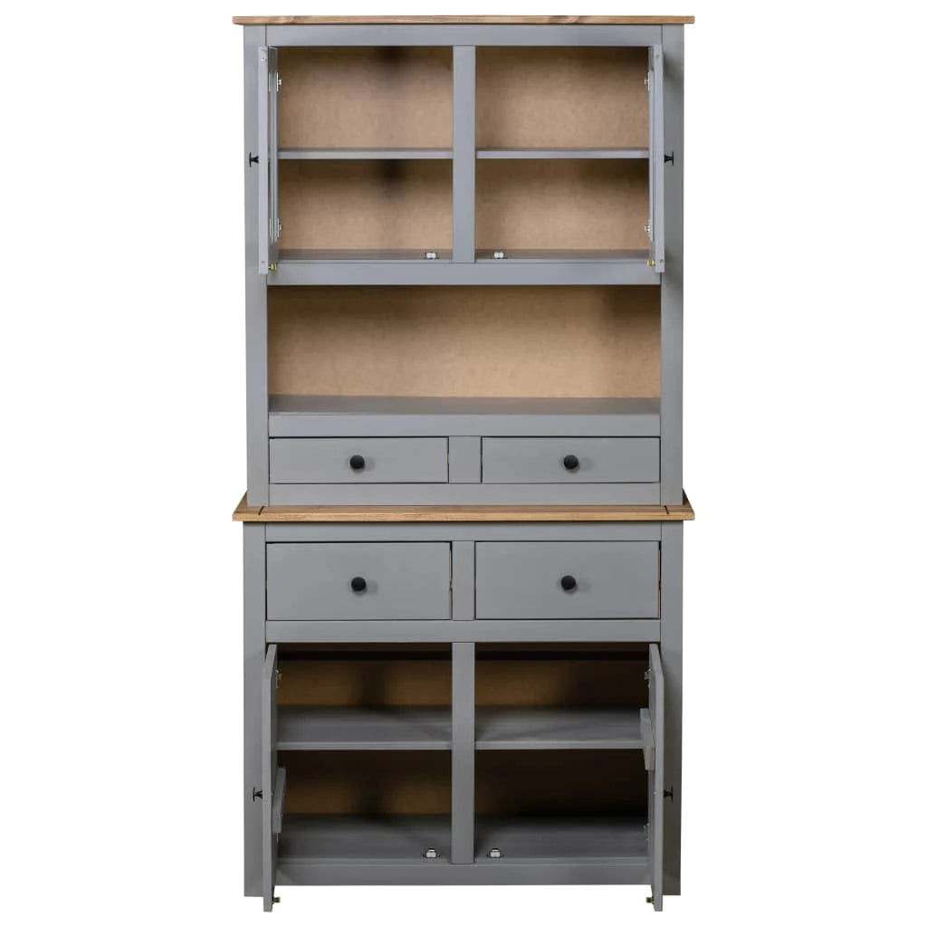 Highboard 93x40,5x180 cm Massives Kiefernholz