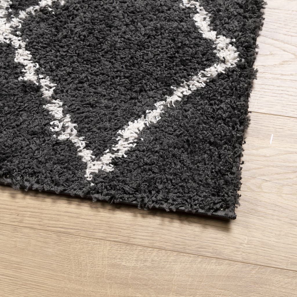 Shaggy-Teppich Schwarz - 30mm Hochflor