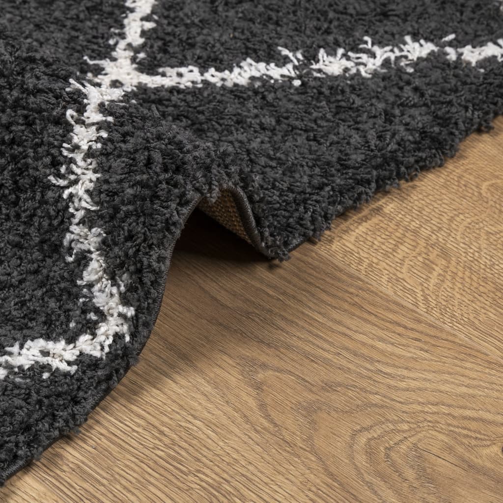 Shaggy-Teppich Schwarz - 30mm Hochflor