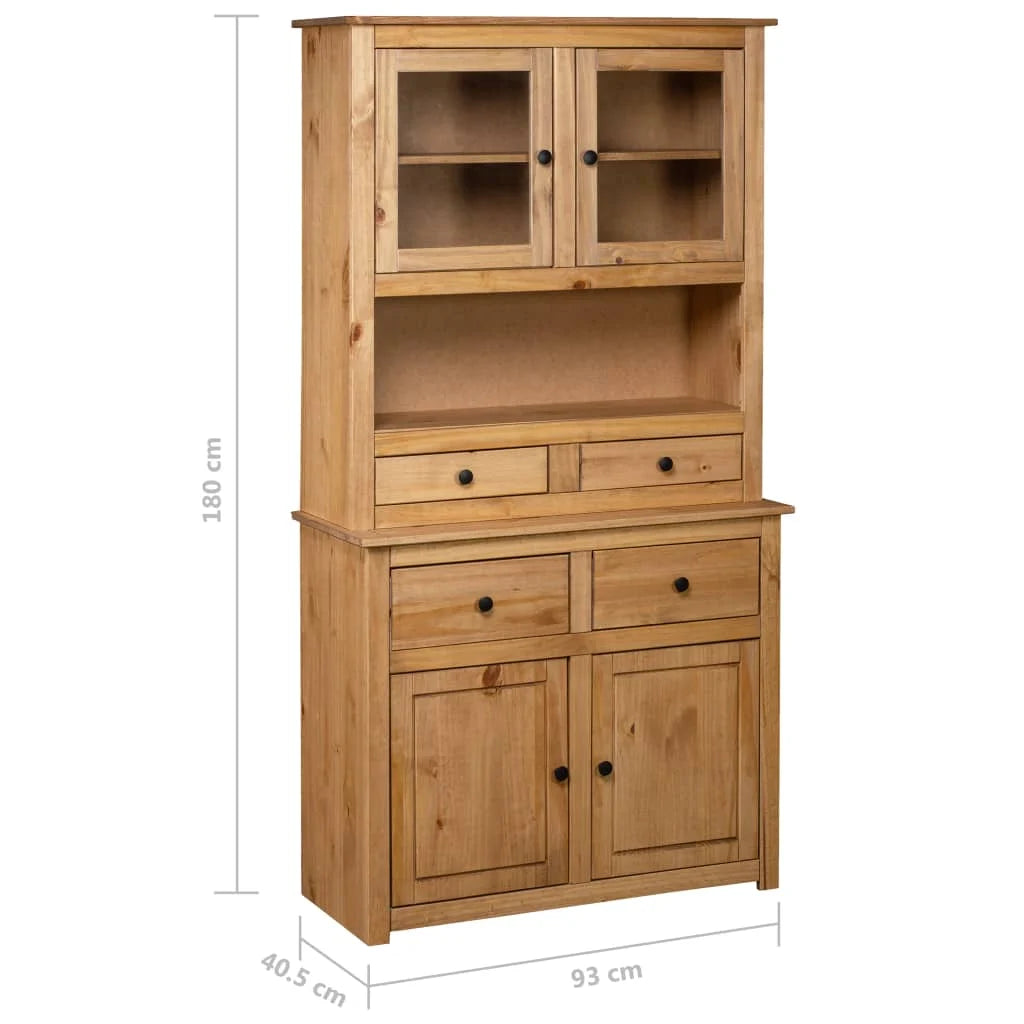 Highboard 93x40,5x180 cm Massives Kiefernholz