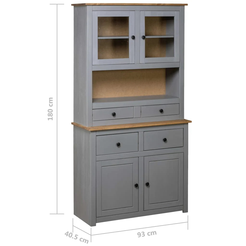 Highboard 93x40,5x180 cm Massives Kiefernholz