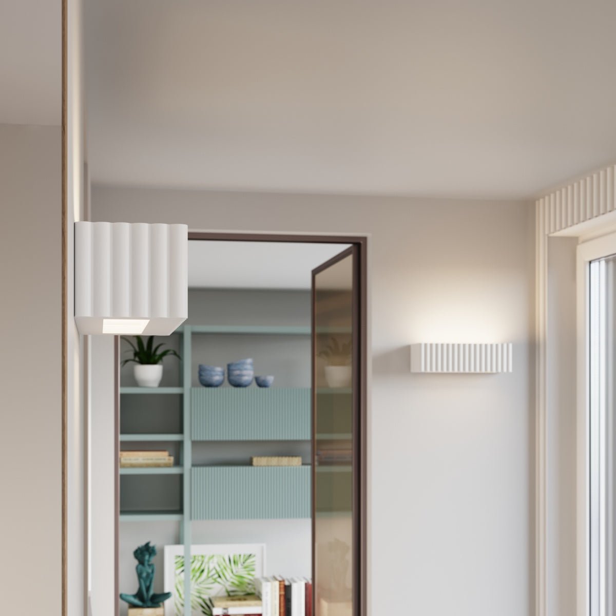 Keramik Wandleuchte "RIGATA" – in Weiß | Dexity Lichtdesign