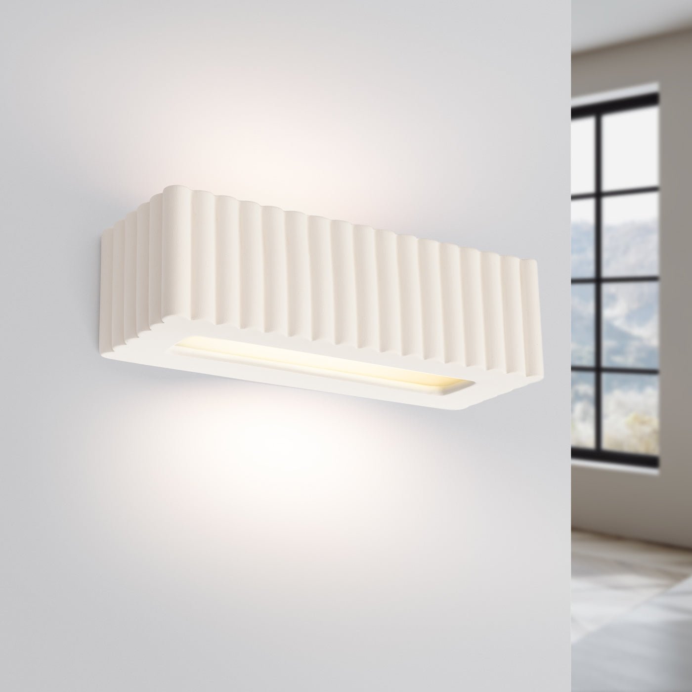 Keramik Wandleuchte "RIGATA" – in Weiß | Dexity Lichtdesign