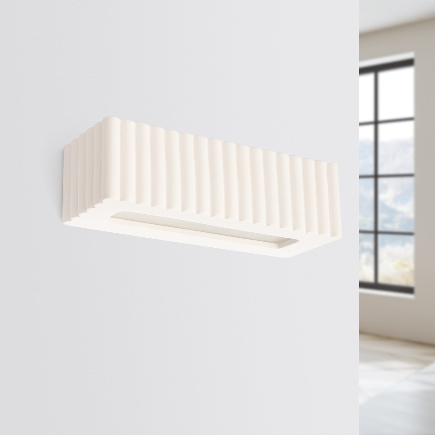 Keramik Wandleuchte "RIGATA" – in Weiß | Dexity Lichtdesign