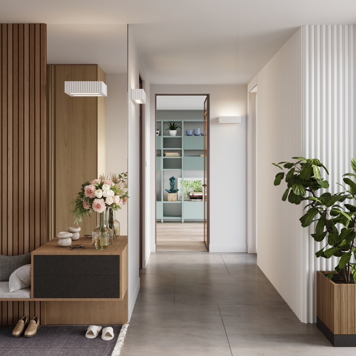 Keramik Wandleuchte "RIGATA" – in Weiß | Dexity Lichtdesign