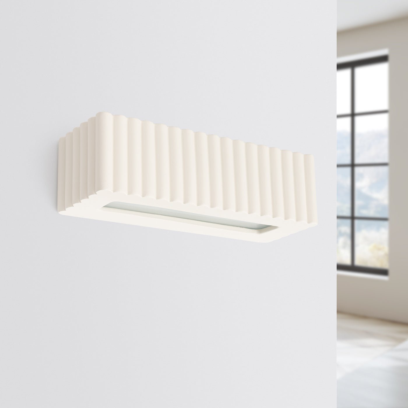 Keramik Wandleuchte "RIGATA" – in Beige | Dexity Lichtdesign