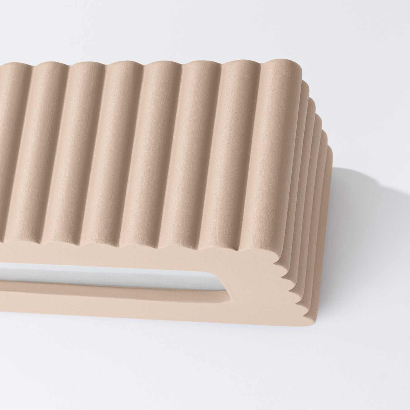 Keramik Wandleuchte "RIGATA" – in Taupe | Dexity Lichtdesign