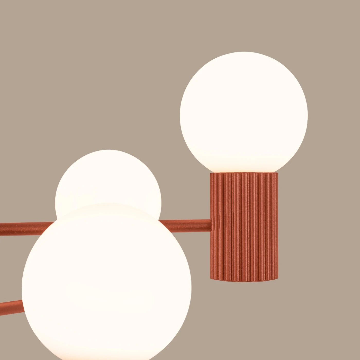 Kronleuchter "HALO 6" – in Roter Ocker | Dexity Lichtdesign