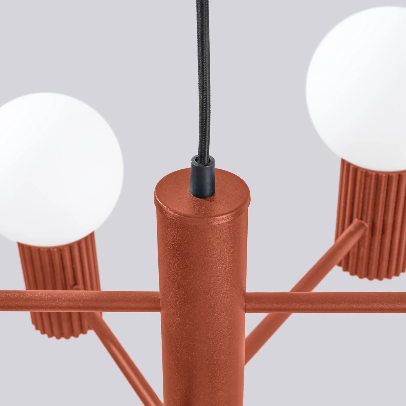 Kronleuchter "HALO 6" – in Roter Ocker | Dexity Lichtdesign