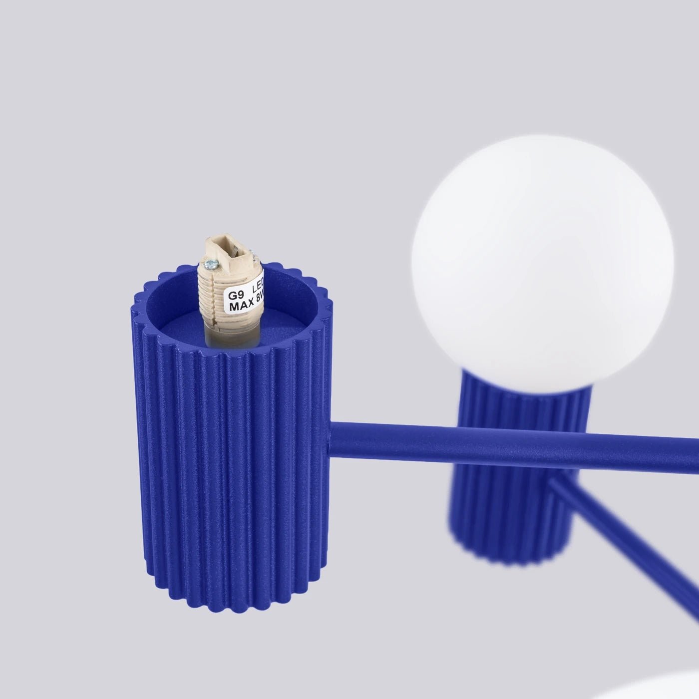 Kronleuchter "HALO 6" – in Ultramarin | Dexity Lichtdesign