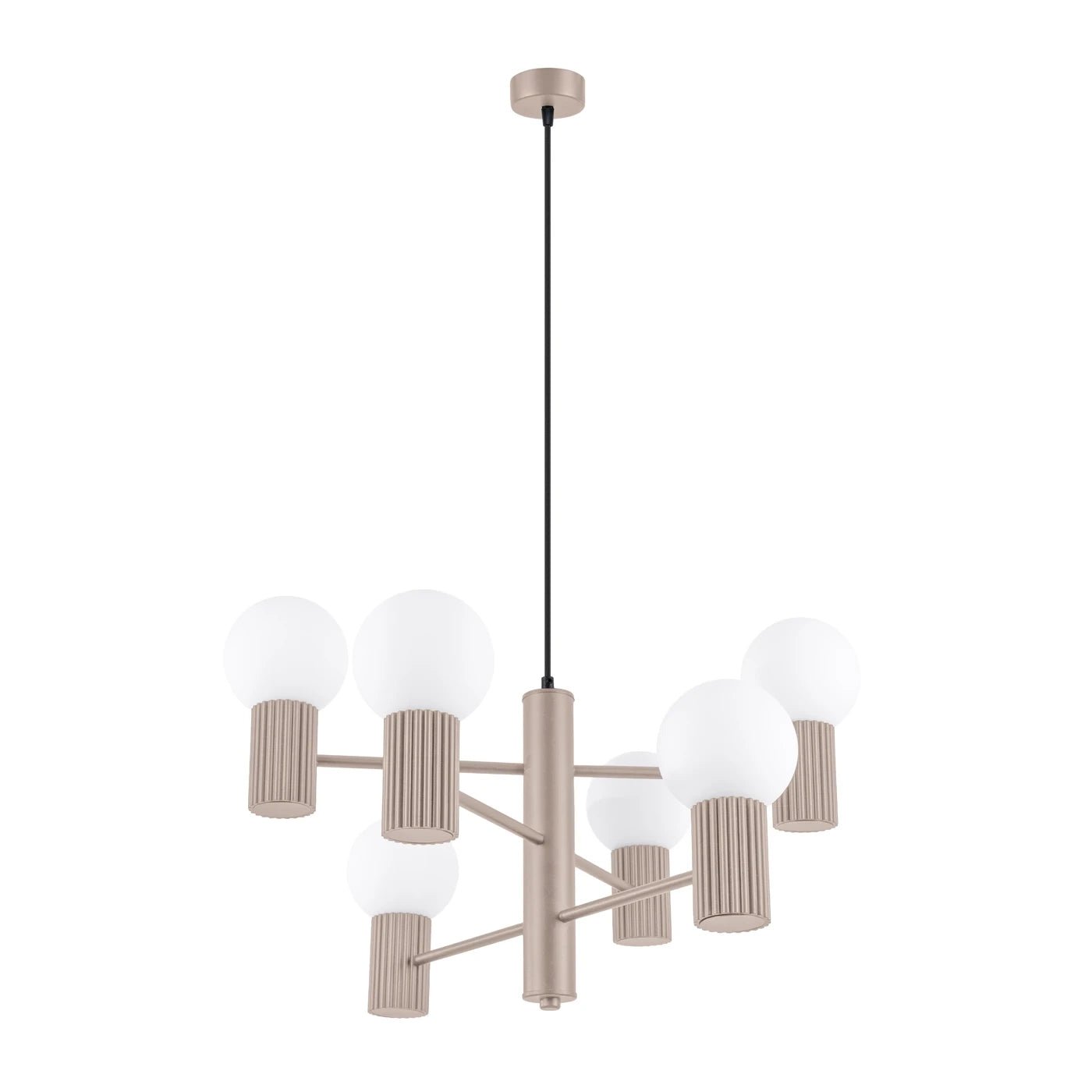 Kronleuchter "HALO 6" – in Taupe | Dexity Lichtdesign