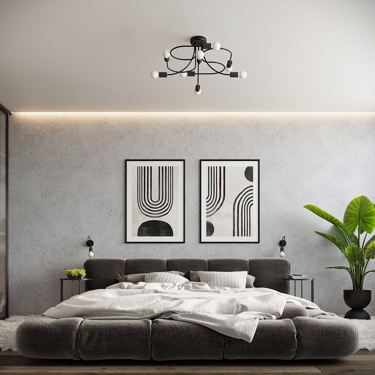 Kronleuchter "LEVAR 8" – Kronleuchter in Schwarz | Dexity Lichtdesign