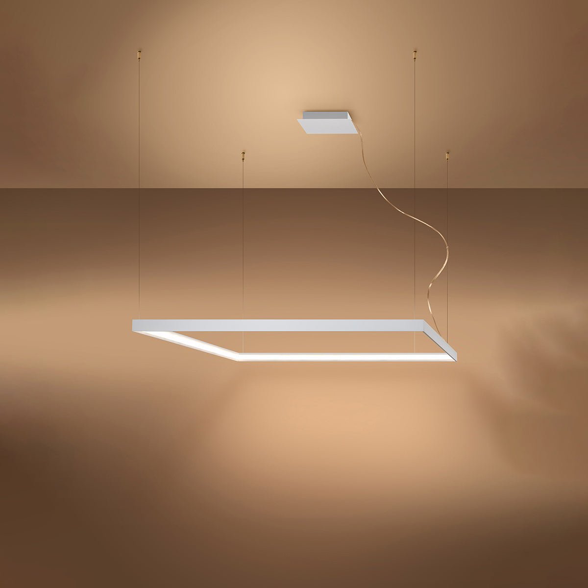 Kronleuchter "NELYA L" 3000K – Pendelleuchte in Weiß | Dexity Lichtdesign