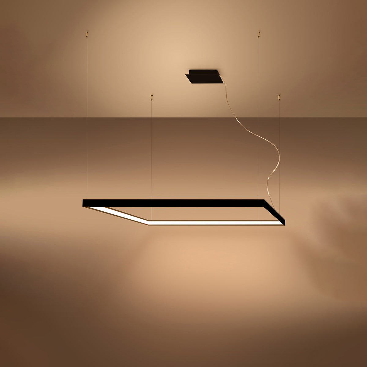 Kronleuchter "NELYA L" 3000K – Pendelleuchte in Schwarz | Dexity Lichtdesign