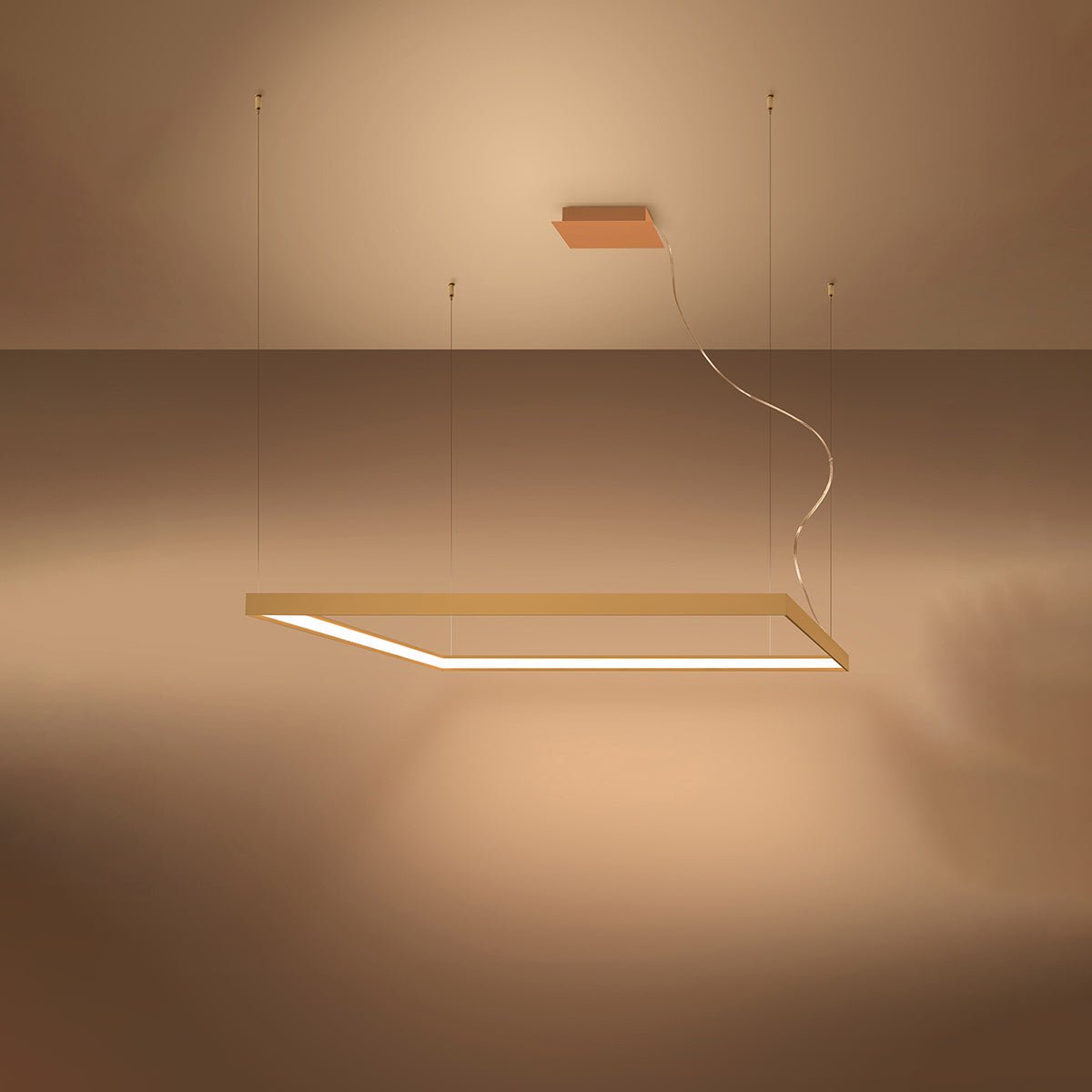 Kronleuchter "NELYA L" 3000K – Pendelleuchte in Golden | Dexity Lichtdesign