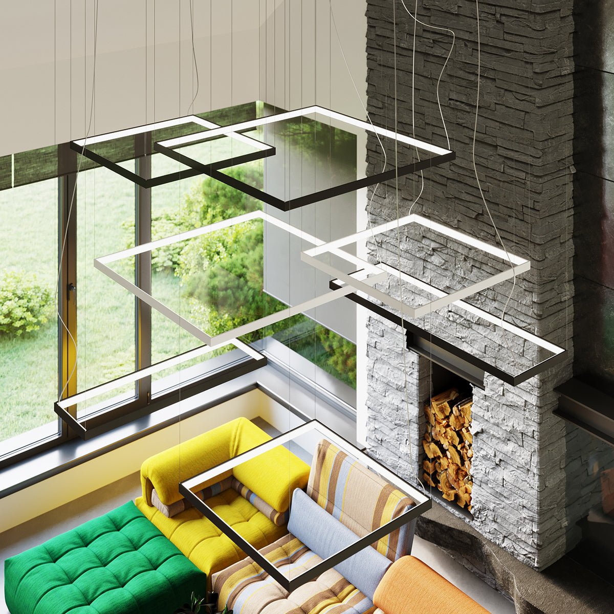 Kronleuchter "NELYA L" 4000K – Pendelleuchte in Schwarz | Dexity Lichtdesign