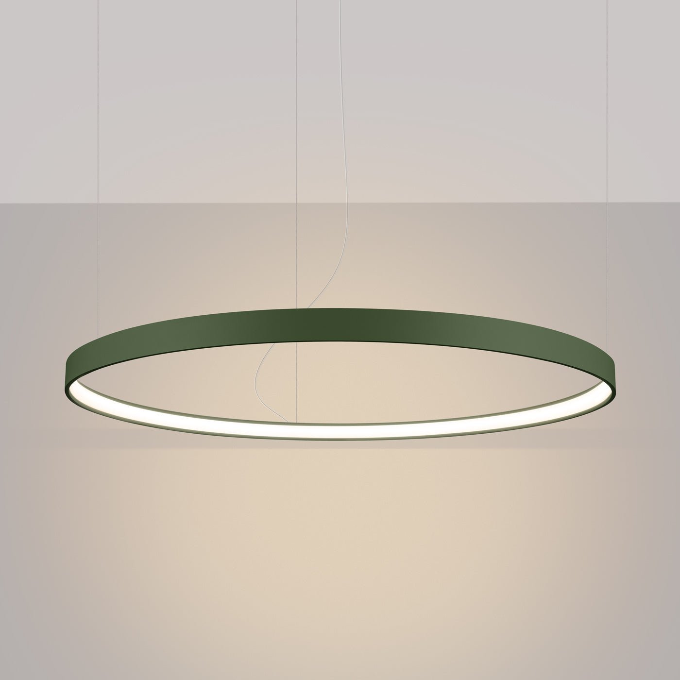 Kronleuchter "RIO 110" 3000K – Pendelleuchte in Olivgrün | Dexity Lichtdesign